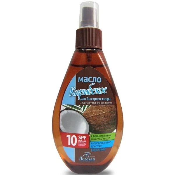 Масло для быстрого загара Floresan &quotКарибское&quot SPF 10 160 мл |