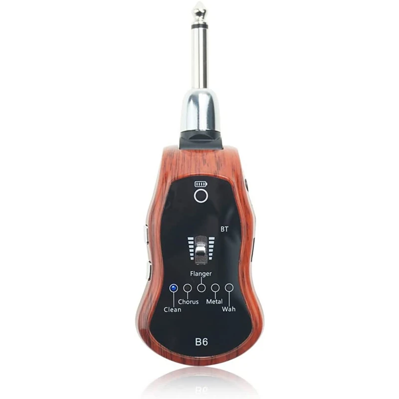 

B6 Guitar Headphone Amp Mini Plug Guitar Amplifier Bluetooth Receiver Rechargeable For Electric Travel Pocket Guitar
