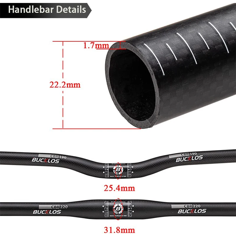 BUCKLOS  ź  ڵ,   ÷  , MTB ڵ,  ǰ, 25.4mm, 31.8mm, 660mm, 720mm, 760mm