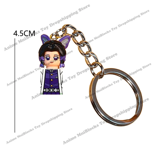 Demon Slayer WM6116 Mini Assemble Dolls Action Toy Figures Tanjirou Nezuko Inosuke Giyuu Kyoujurou Building Blocks WM2176 PG2327 WM2174 keychain