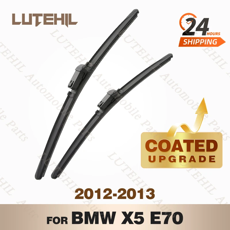 LUTEHIL's Silicone Front Wiper Set For BMW X5 E70 2012 - 2013 coated windshield wiper blade 24+19