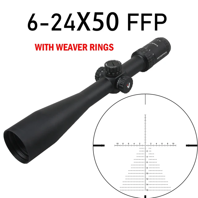 トイガン Vector Optics VictOptics ffp 6-24x50 VictOptics S4 6-24x50 FFP Riflescope 1/10MIL Adjustment with