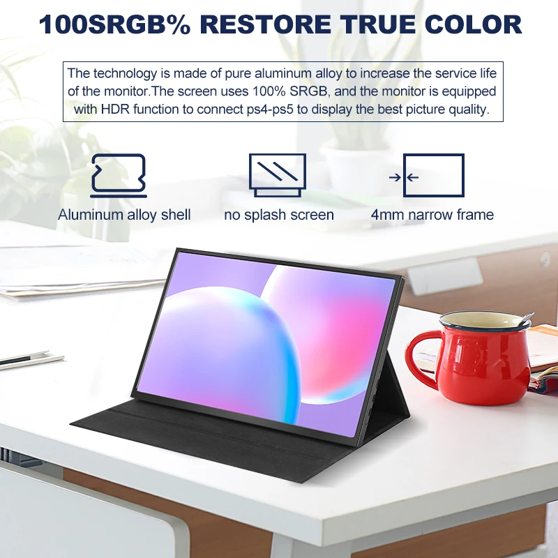 13.3 ġ 4K USB c IPS ũ ޴  Ps4 PS5 ġ Xbox Ʈ ܺ Ȯ  ° ȭ, 1080p LCD Mo