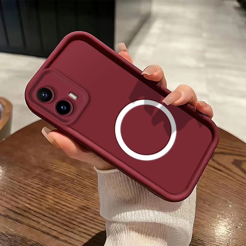 Shockproof Silicone Soft Protective Phone Case with Magnetic Sticker - Bumper Cover