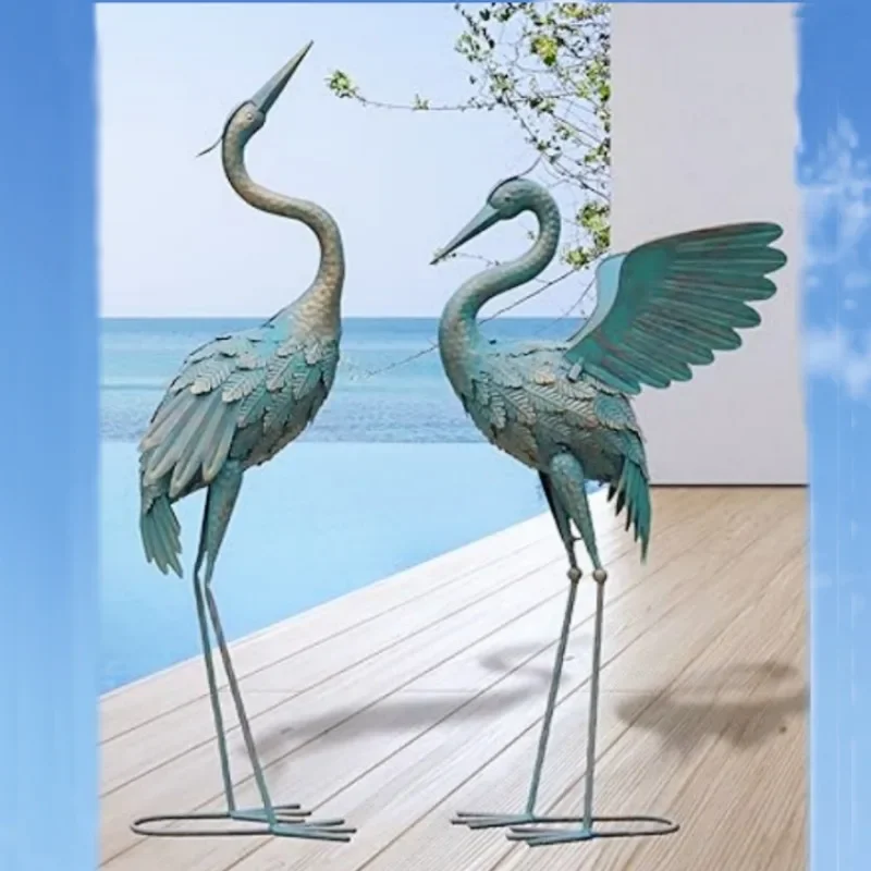 Metal Figurines Luxury Outdoor Miniatures Modern Ornaments Creative Sculptures Original and Funny Gifts Balcony Decoration 3