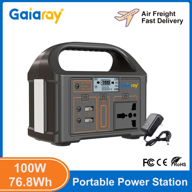 Centrale électrique Portable 100W 24000mAh LiFePO4, générateur solaire 220V/110V, stockage d'énergie, alimentation pour le Camping 1