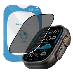 Waterproof Auto - Alignment Tempered Glass Screen Protector for Apple Watch Ultra 49mm (Privacy film 1pc)