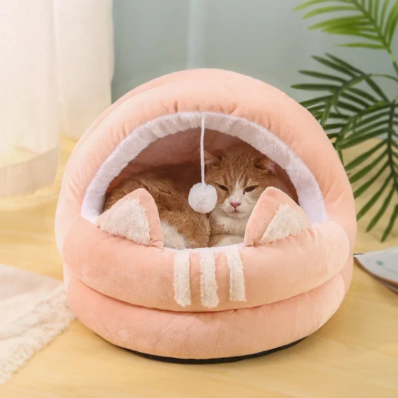 

Cat Bed Deep Sleep Mat Basket For Cat's House Tent Cozy Cave Cat Beds Indoor Winter Warm For Small Medium Large Pet Supplies