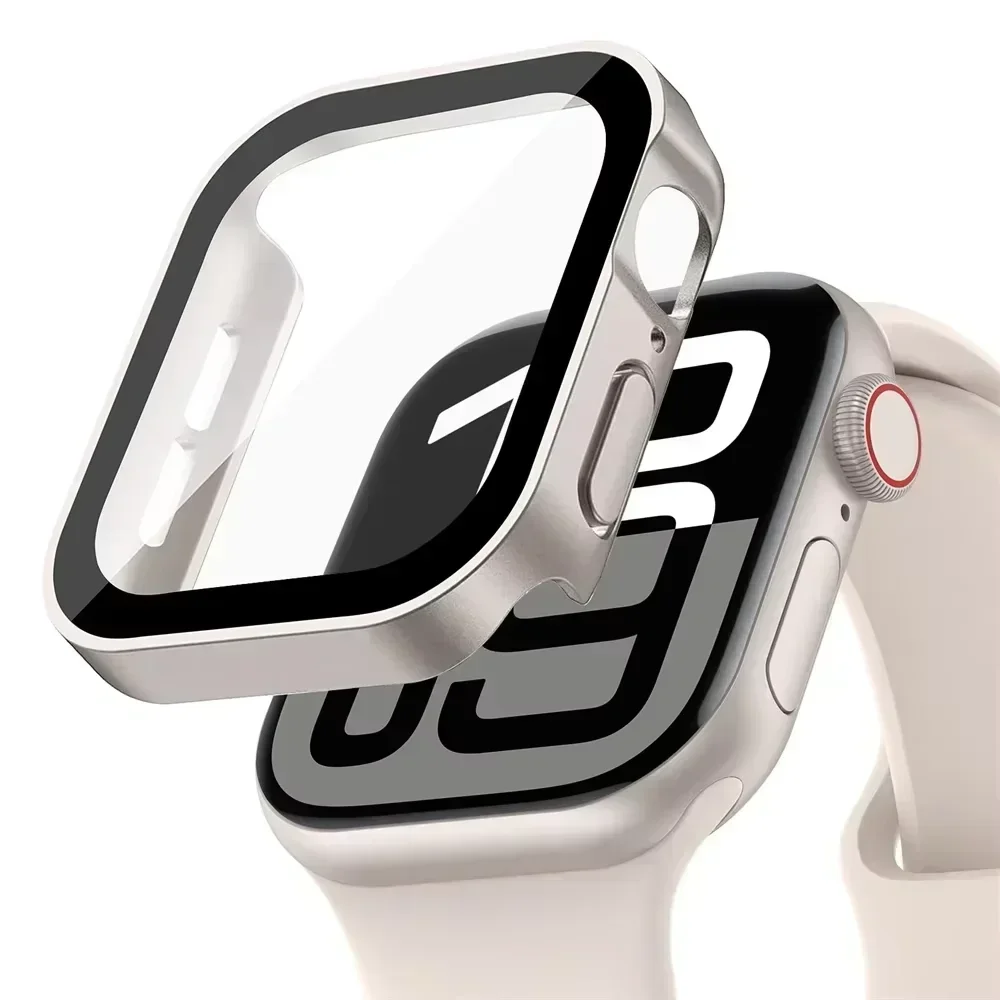 Premium Tempered Glass Bumper Cover for Apple Watch - Ultra Clear Screen Protector