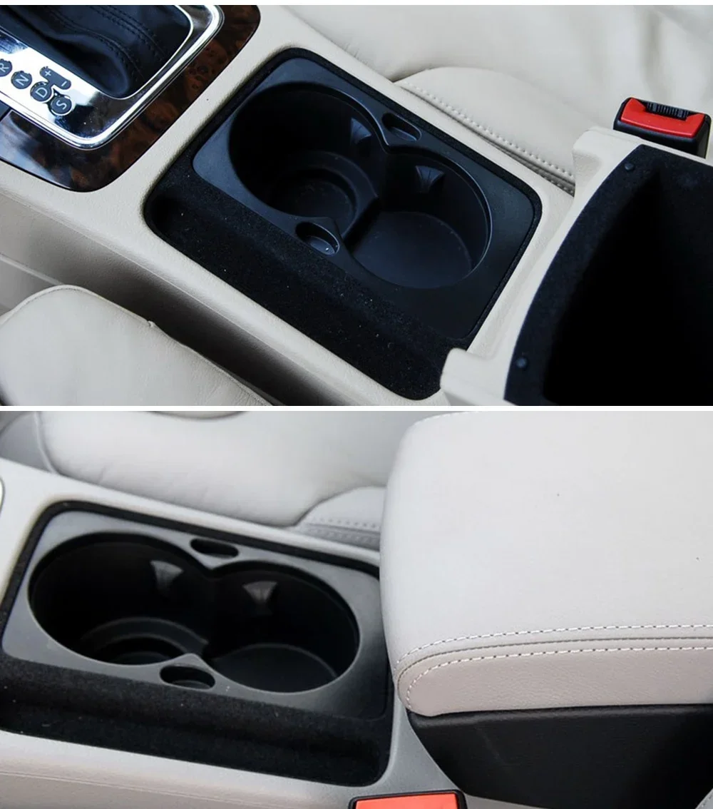 For Volkswagen Magotan B6 B7 Car Console Storage Tray Cover Rear Sliding Shutters Water Cup Holder For 2007-2015 3C0862834