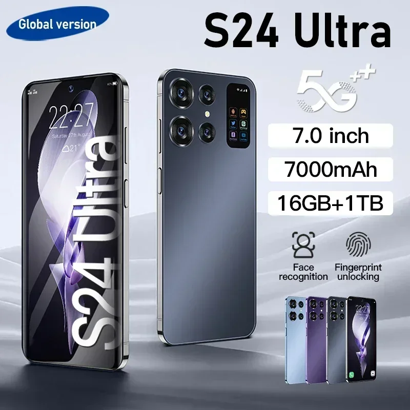 

2024 new s24 Ultra smartphone 5g original 7.0 inch mobile phones 16GB+1TB global smartphone android13 free shiping cell phones