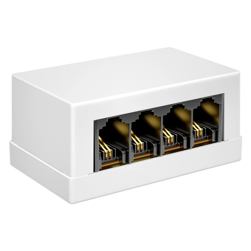 

4-Way RJ45 to RJ11 Adapter Network to Telephone Splitter for Expand Phone Lines for 4 Telephone Connection simultaneously