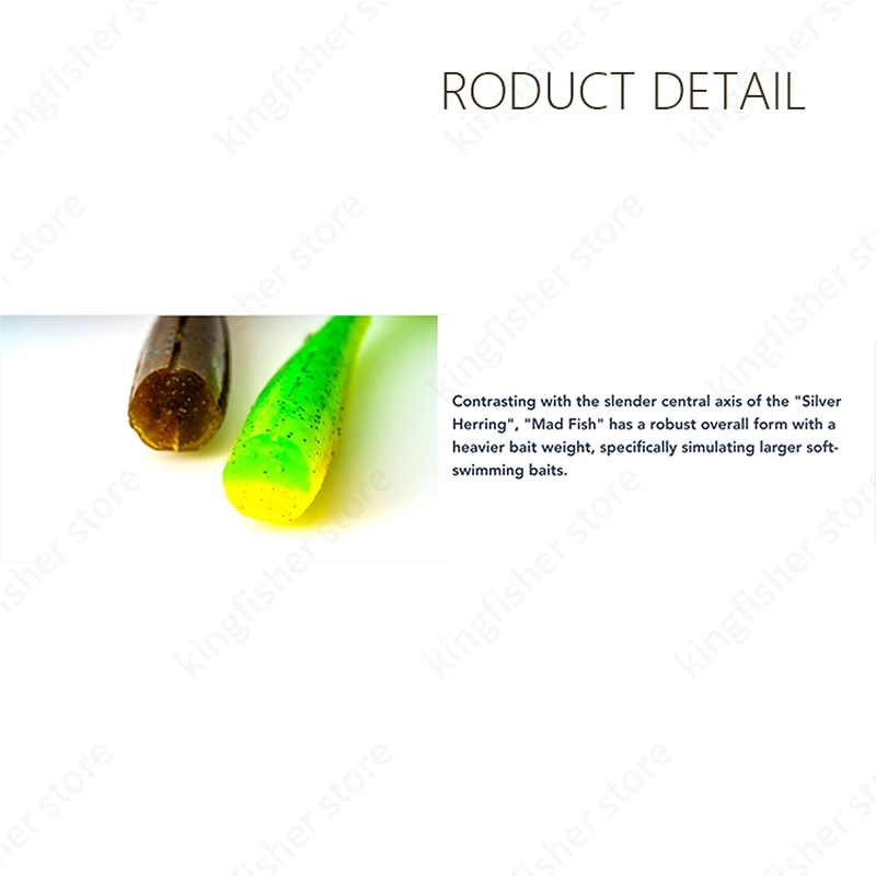 6/7/8pcs Ravencraft MAD FIN fluke fishing Soft Bait Sinking Fishing Lure Fishing Accessories fishing lure