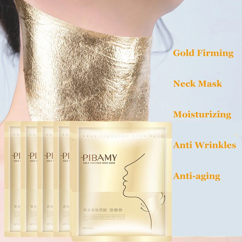 Neck Mask Gold Firming Neck Mask Moisturizing Anti Wrinkles Anti-aging skincare Neck Masks Beauty Necks Skin Care Products