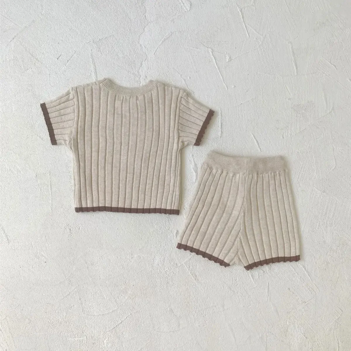 Autumn Infant Knitted T Shirt and Shorts Set for Newborn Baby