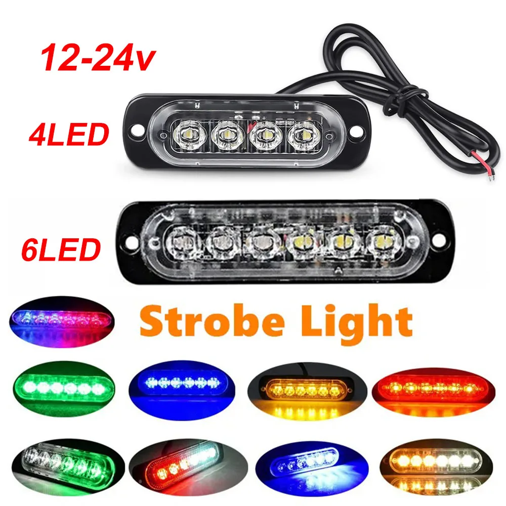 Strobe LED Warning light 12/24V signal light LED indicator lamp for Car Truck Trailer Beacon Lamp LED Side Light Led tail light