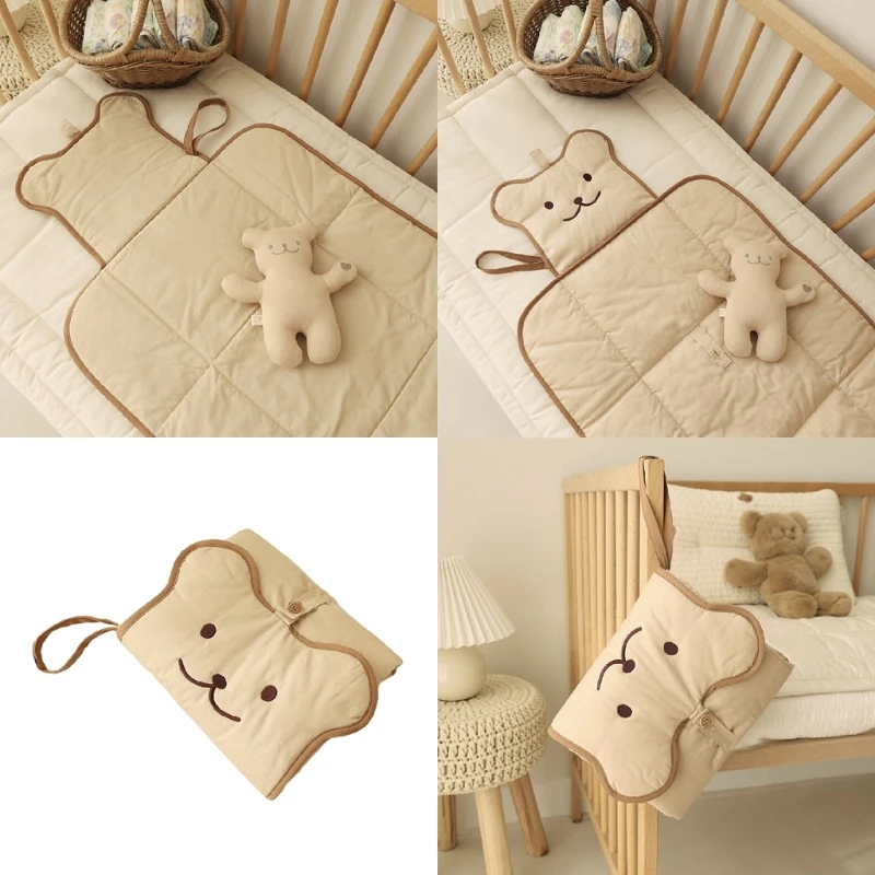 Portable foldable baby changing mat soft diaper changer waterproof infant nappy pad shower gift for newborn infants