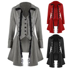 

High Quality Solid Color Long-sleeved Three-Breasted Women's Coat Irregular Top Fall Winter Fashion Hot Material Polyester