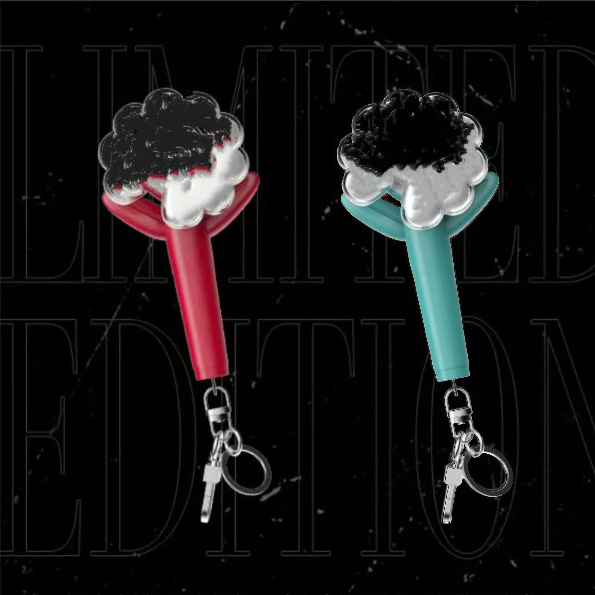 アイドル BIGBANG LIGHT STICK BLACK&WHITE KEYRING BIGBANG G-DRAGON Light Stick Keyring Glow LED Crown Hand