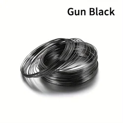 Stainless Steel Wire for Jewelry Making - 0.6mm, 50 Loops (Gun Black)