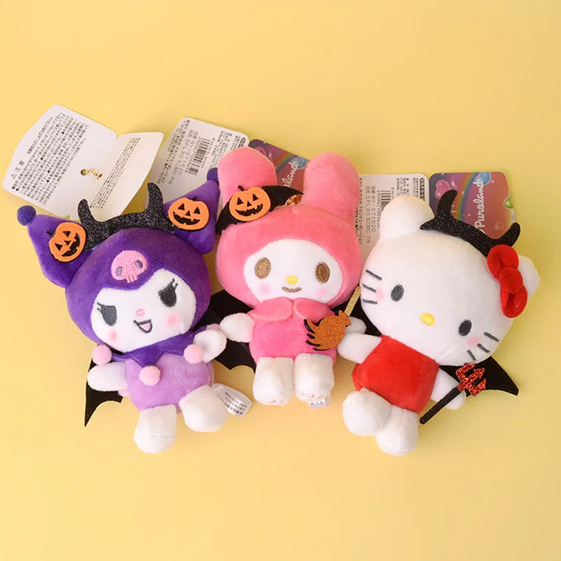 

Sanrio's New Halloween Little Devil Kuromi Hellokitty Doll Bag Keychain Pendant Women's Bag Pendant Children's Gift