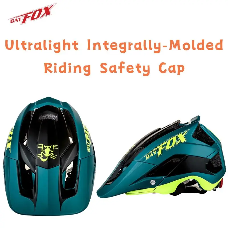 

BATFOX F659 Bicycle Helmet MTB Mountain Bike Ultralight Integrally-Molded Riding Safety Cap for Men and Women Bike Parts