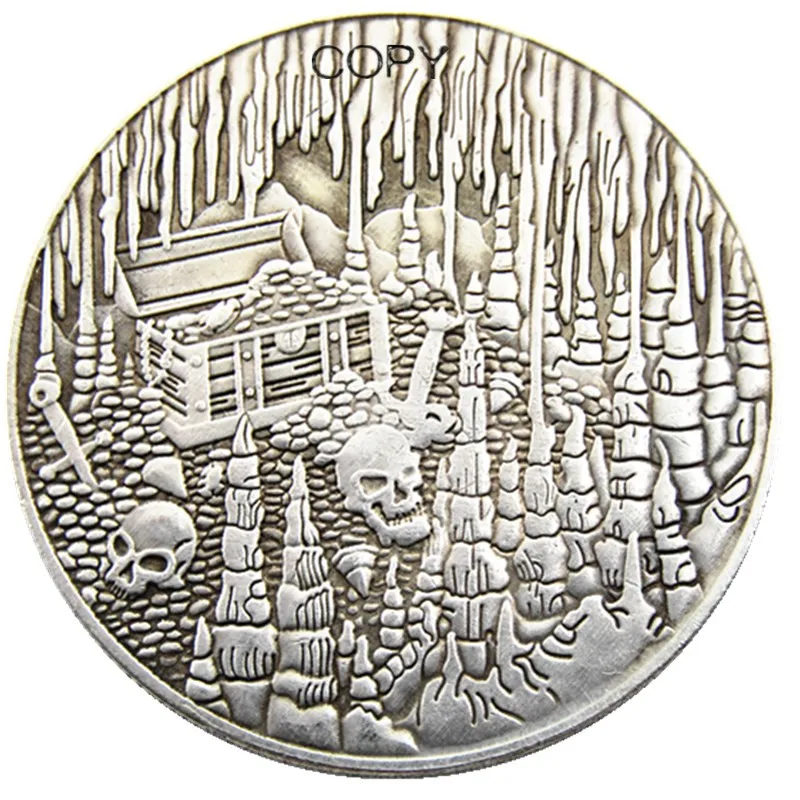 Hb(194)Us Hobo Morgan Dollar Skull Zombie Zcheletro Placcato Argento Copy Coins