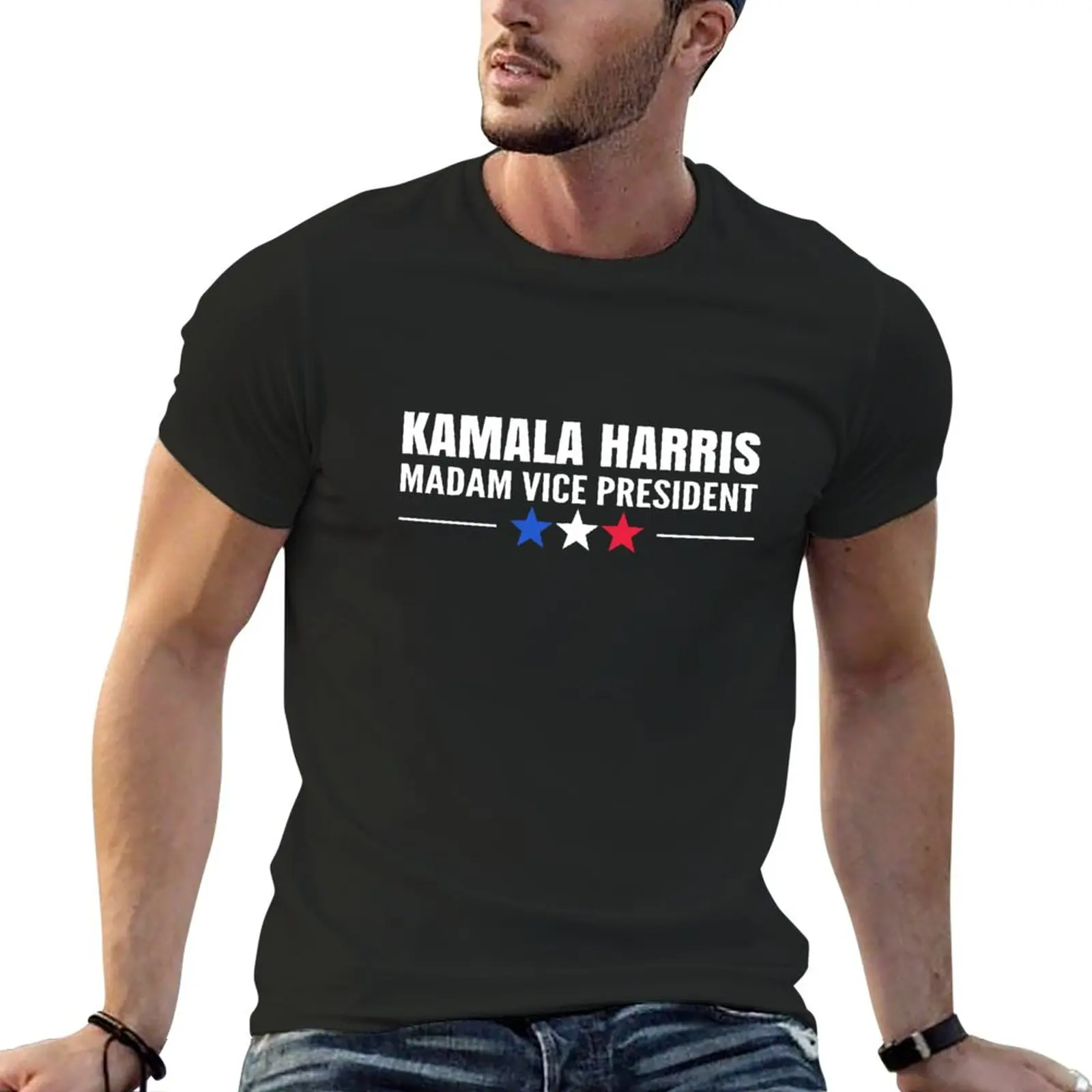 Kamala Harris, Signora Vice Presidente, 46, 46 Presidente, Abbiamo Appena Fatto 46 T-Shirt Con Cappello Estate Top Corto T-Shirt Da Uomo Firmata