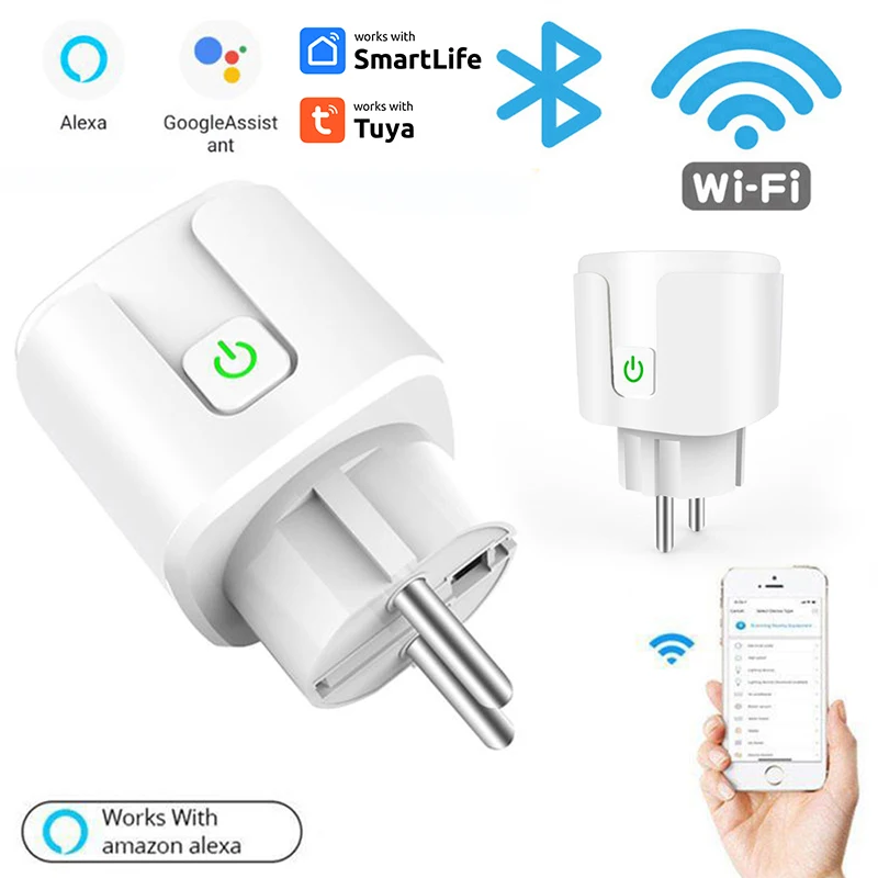 

Умная розетка с мониторингом мощности, ЕС, 20 А, Wi-Fi