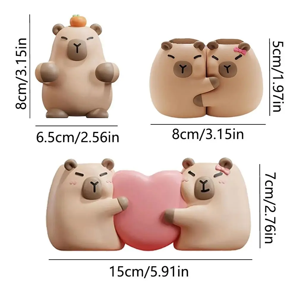 Multi-functional Capybara Toothbrush Holder Drain Hole Hanging/Free Standing Toothpaste Storage Shelf Reusable Stable