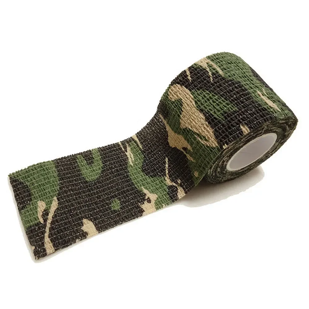 Hunting Camouflage Tape Self-Adhesive Stretchable Wrap Outdoor Gear Concealment Tactical Camo Bandage Cylindrical Objects