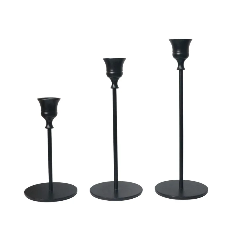 3pcs/set Wedding Party Vintage Metal Candlestick Home Decor Christmas Candle Holders