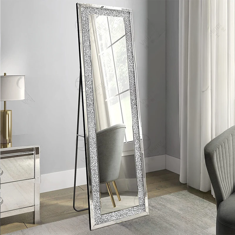 

Mirror mirror full-length mirror floor household wooden clothing store vertical fitting