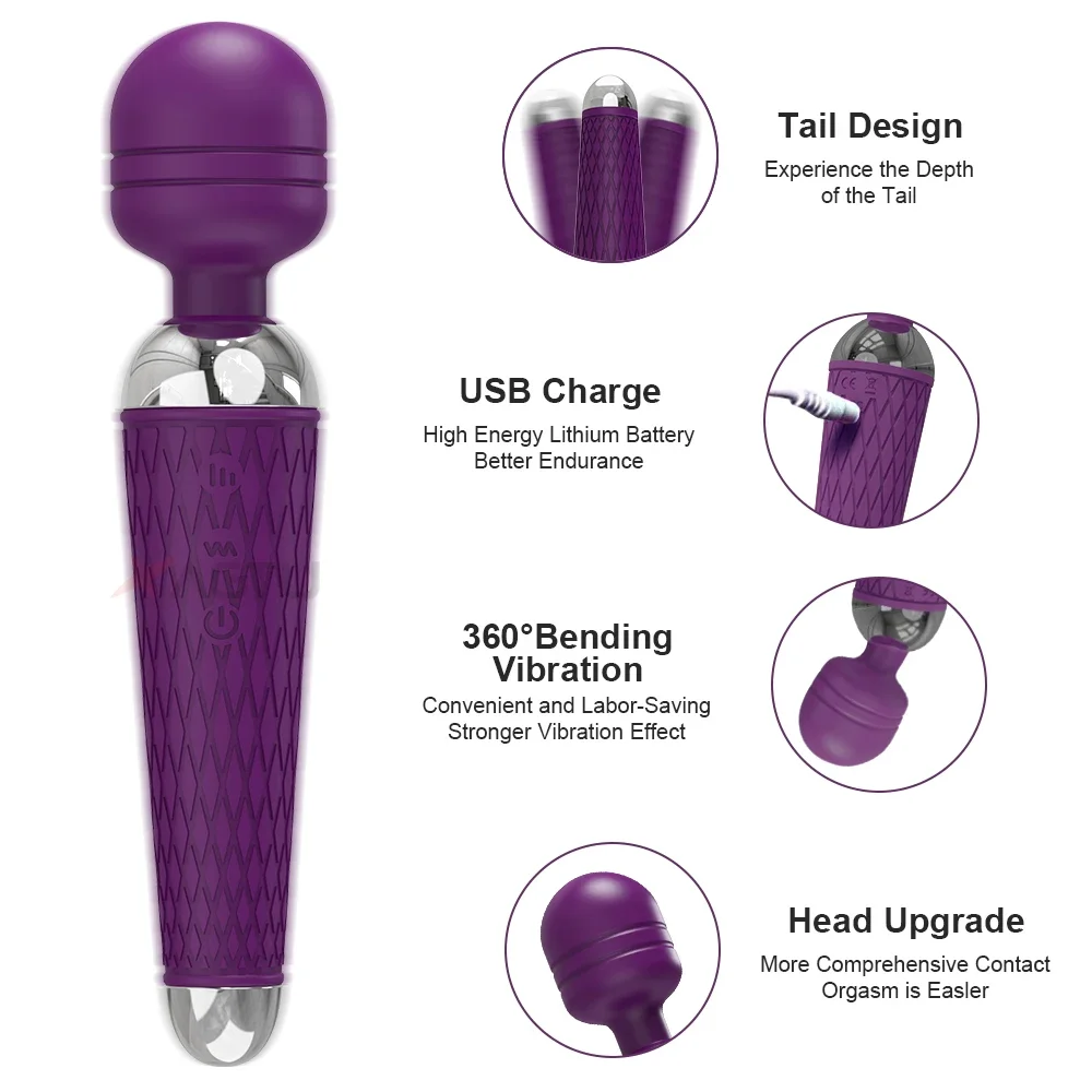 Female sex toys Magic-Wand AV Vibrator Female Powerful Nipple Clitoris Stimulator G spot Massager