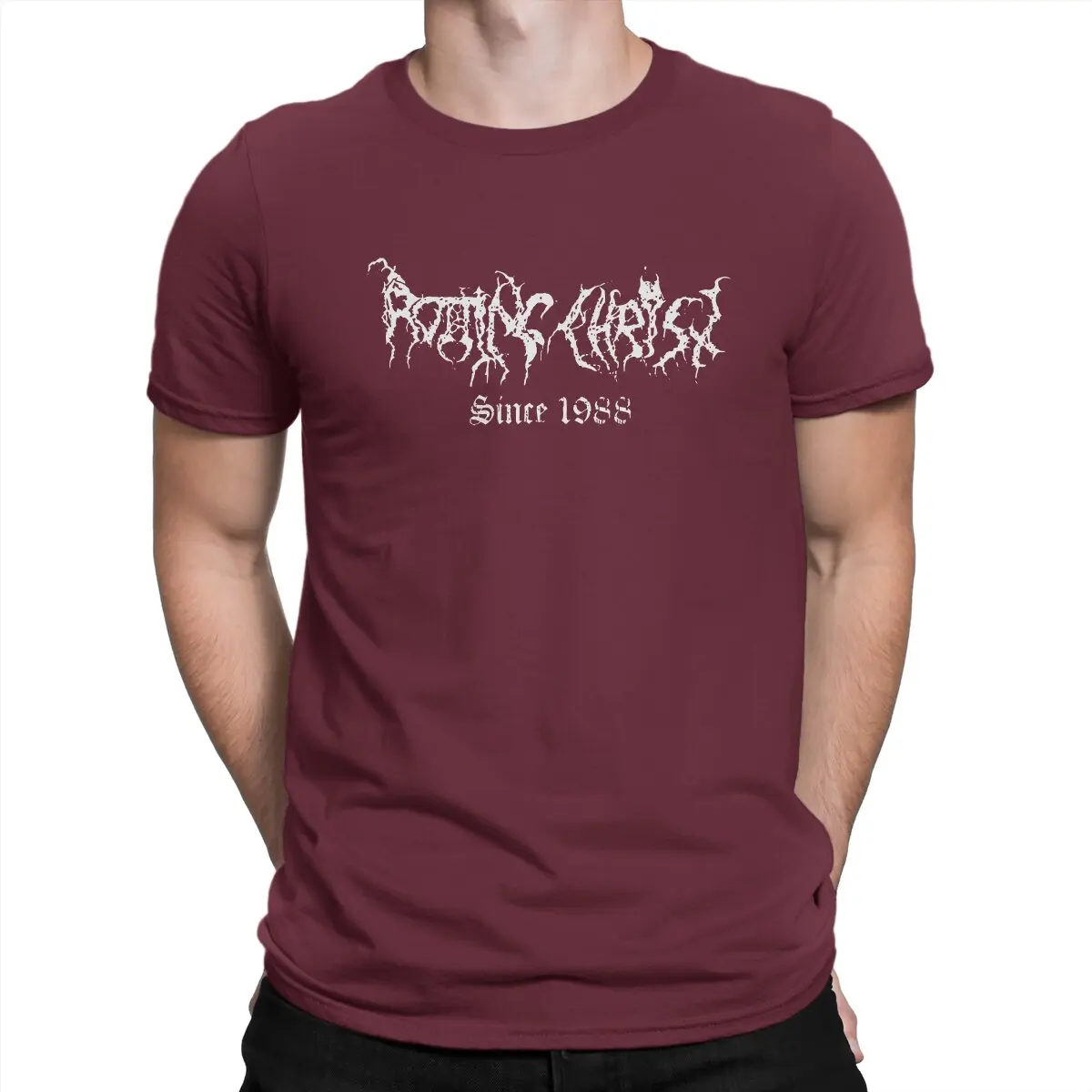 thumbnail image 1 of Camiseta especial con logo blanco de Cristo en la podredumbre, lo último para hombres y mujeres, 1 of 7