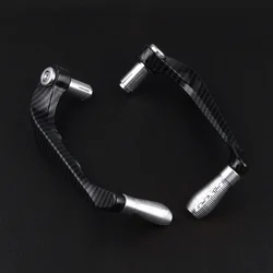 Universal Motorcycle Handlebar Grips and Brake Clutch Levers Protector (Silver)