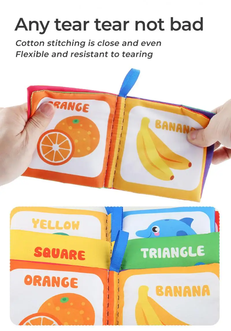 best baby and toddler toys 1 Pc Baby Cloth Book Soft Baby Book Early Development Sensory Toys For Babies From 0 36 Month Black White Colorful Book Crib Toy baby toddler toys developmental	