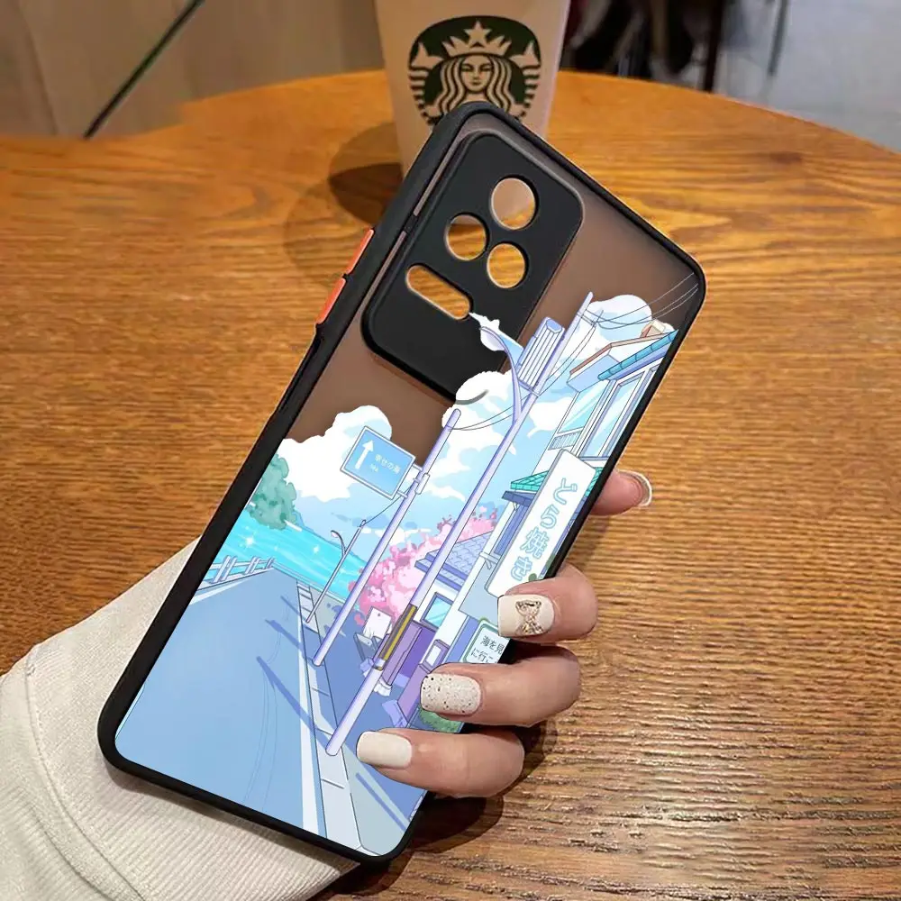 thumbnail image 1 of Funda mate para Redmi A1 K50 K40 GAMING K30 K20 10X 10C 10 9C 9T 9 8 7 PRO 4G 5G funda Anime japonés paisaje de casa pintado a mano, 1 of 5