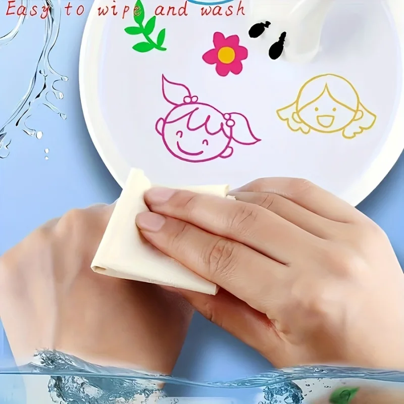 8가지 색상의 마법 물 그림 펜 세트 (세라믹 스푼 포함), 마법처럼 떠다니는 잉크펜, 드라이 이레이즈 아트 용품