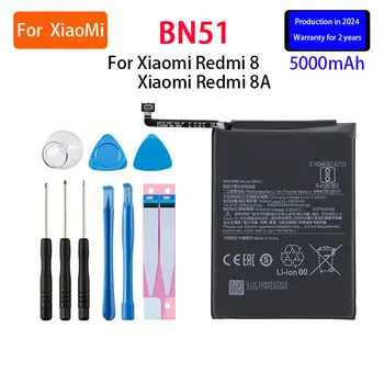 2024 years 100% Orginal BN51 5000mAh Battery For Xiaomi Redmi 8 Redmi 8A Redmi8 High Quality Phone Replacement Batteries +Tools