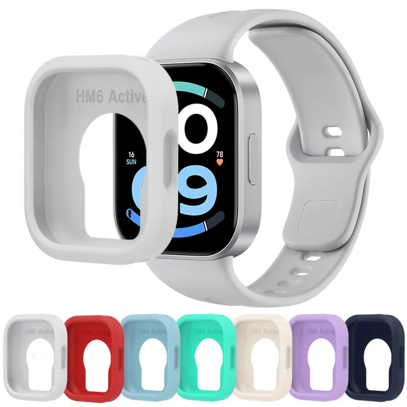 Soft Silicone Shockproof Case Cover for Smartwatches - Hollow Frame Protector