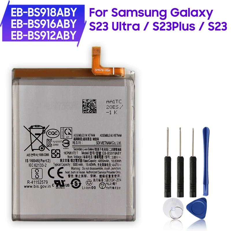 

For Samsung Galaxy S23 Ultra S23 Plus S23+ Series Mobile Phone Replacement Battery EB-BS918ABY EB-BS916ABY EB-BS912ABY