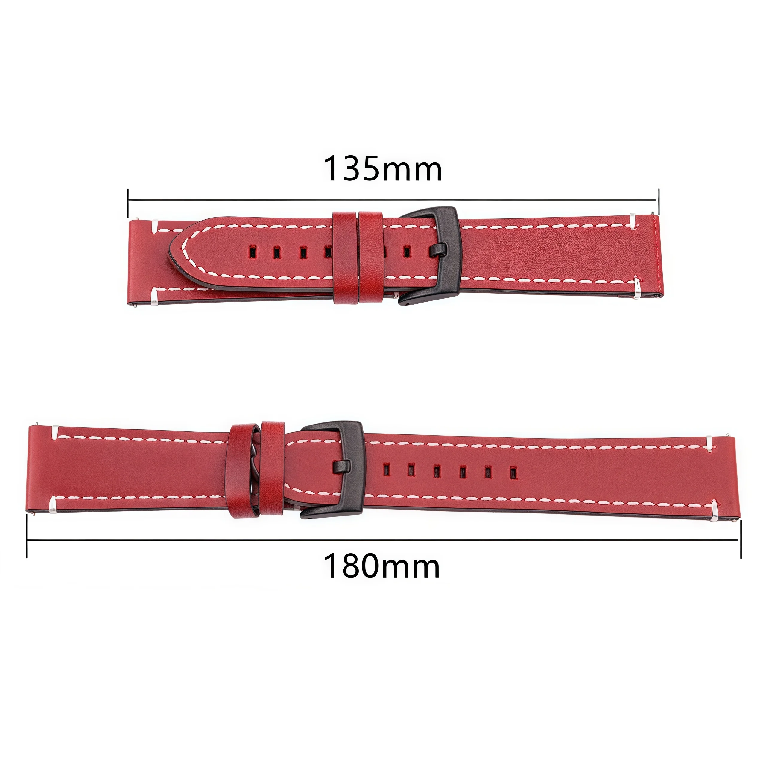 Vintage Genuine Leather Watch Band with Quick Release - Handmade Oil Wax Discoloration Casual Strap