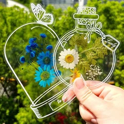 Girls Craft Toys Make Plant Specimen Sticker Classic Toys For Kids Funny DIY Creative Art Bookmark Educational Toys For Children