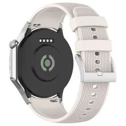 Premium Silicone Replacement Strap for Smartwatches - Versatile and Stylish Bracelet Accessory (Official White)