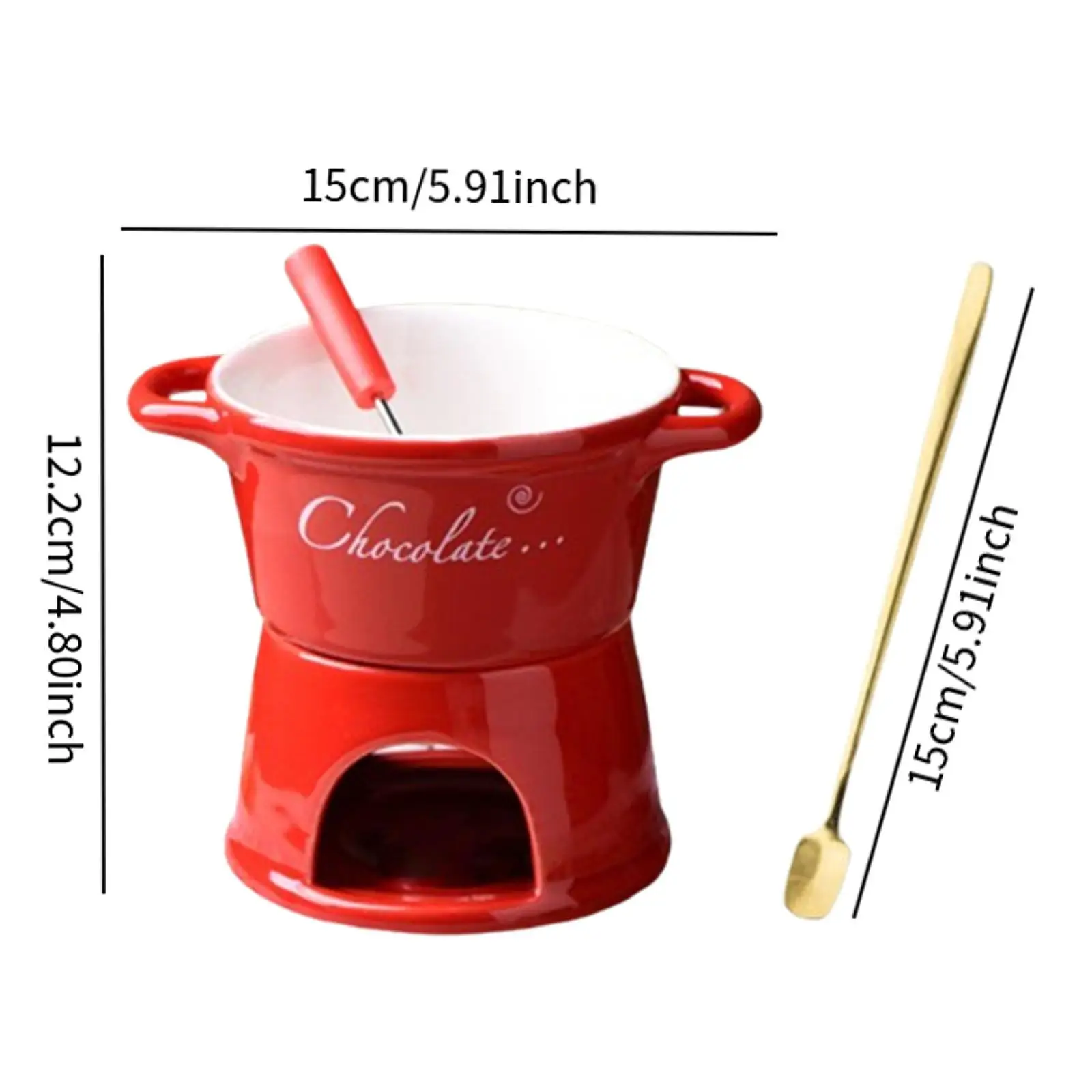 Fondue Mug 300ml Tapas Ceramic Chocolate Melter Pot Butter Melt Pot Fondue