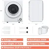 Euhomy 110V Portable Clothes Dryer 850W Compact Laundry Dryers 1.5 cu.ft Front Load Stainless Steel Electric Dryers Machine 2