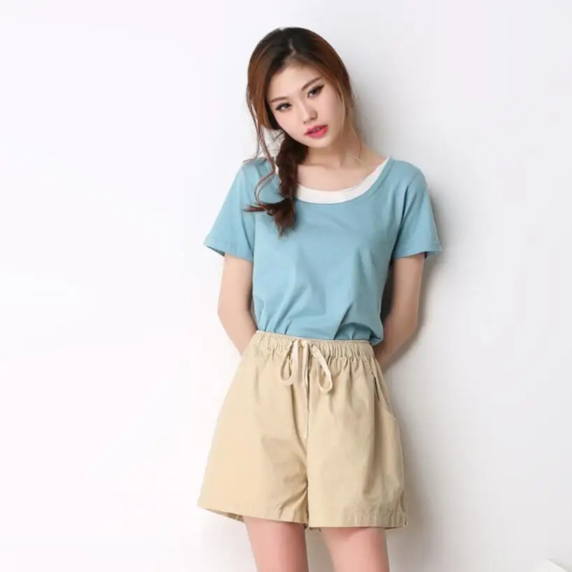 Women Fashion High Waist Shorts Wide Leg Short Pants 2022 Summer Solid Loose Cotton Linen Trousers Bottoms short sport femme |