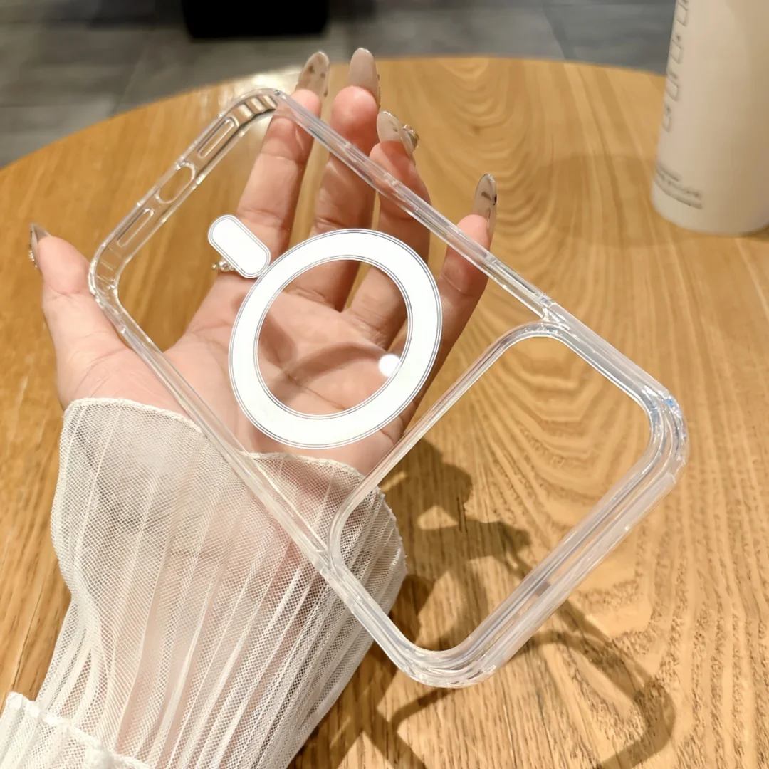 Magnetic Acrylic Phone Case with MagSafe Wireless Charging Compatibility
