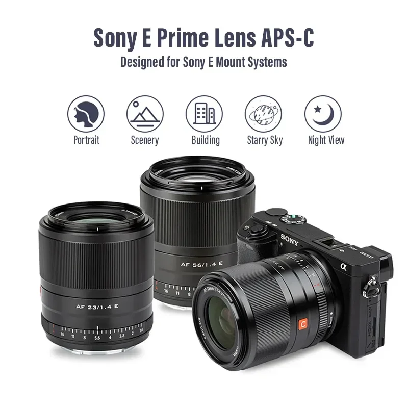 빌트록스 23mm F1.4 자동 초점 렌즈 인물 사진 광각 APS-C 브이로그 렌즈 ( E 마운트 카메라 A9 A7RIV A7II A6600 FX30 ZV-E10 용)
